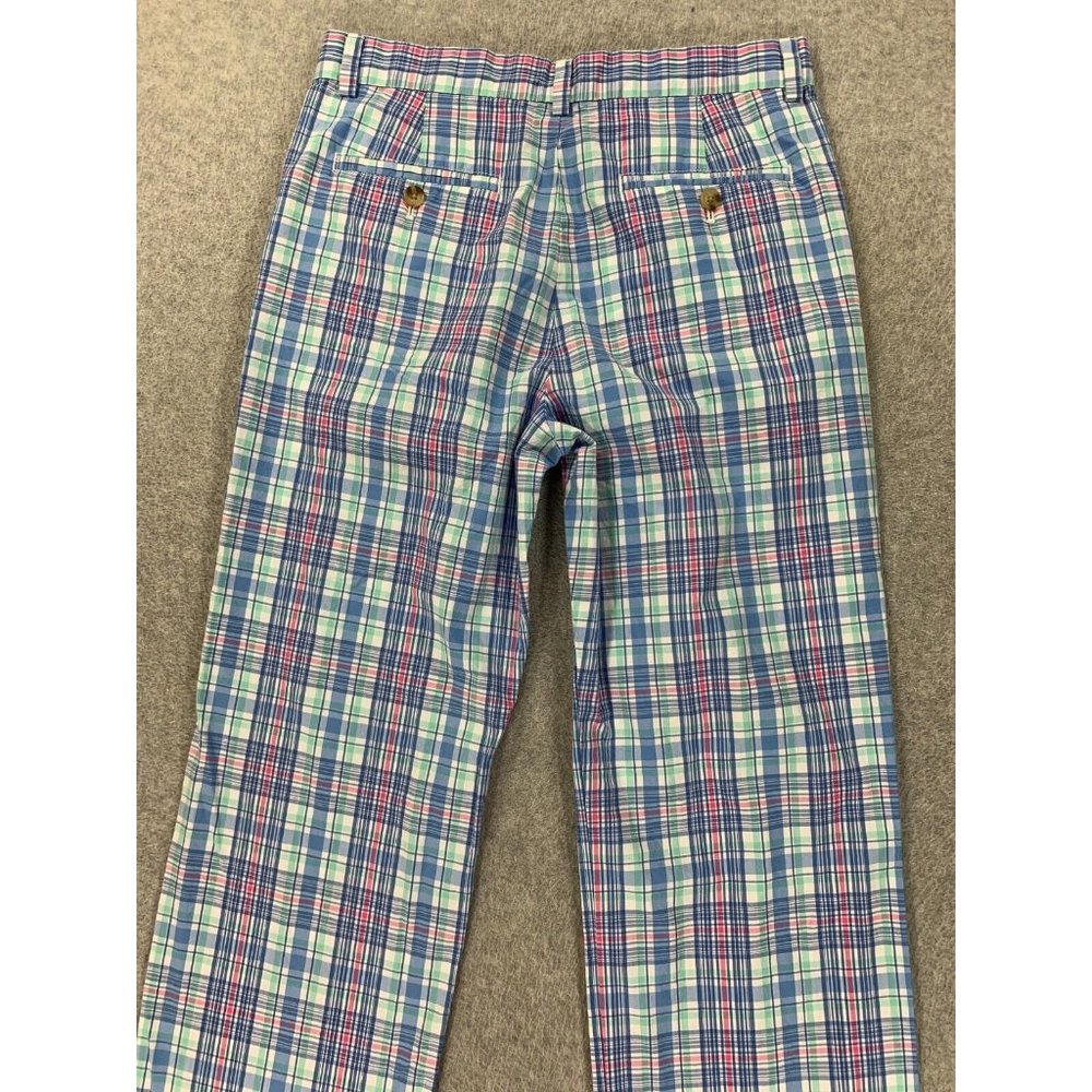 Vineyard Vines100% Cotton Plaid Casual Pants (Boy's Size 18)‎ Blue - Picture 11 of 12